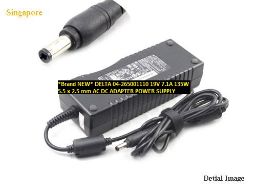 *Brand NEW* DELTA 04-265001110 19V 7.1A 135W 5.5 x 2.5 mm AC DC ADAPTER POWER SUPPLY